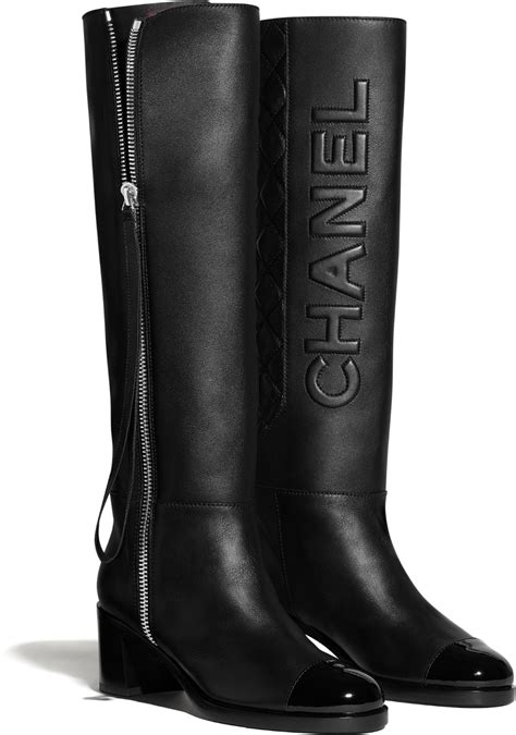 chanel flat knees boots calf hair|High boots .